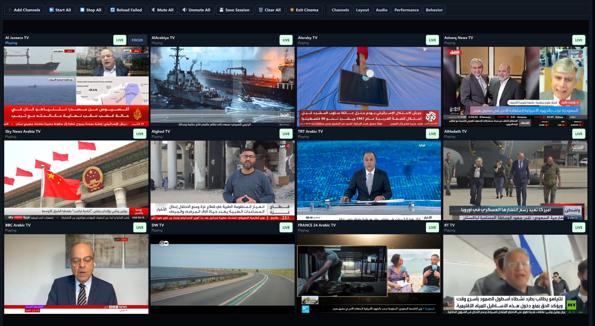 Uniform multi-monitor grid